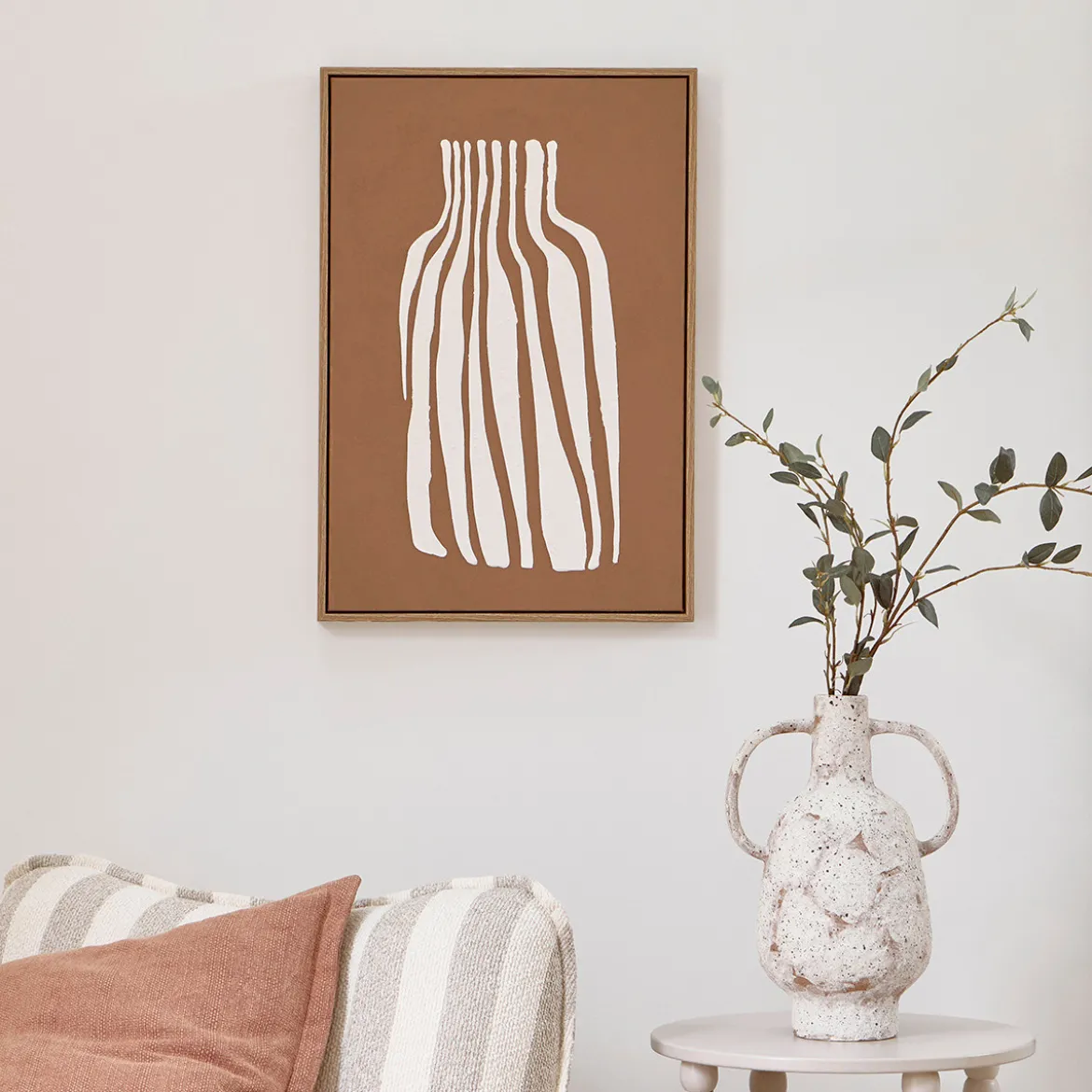 Abstract Amphora Framed Canvas Wall Art