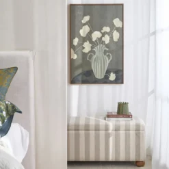 Adeline Stripe Storage Bench