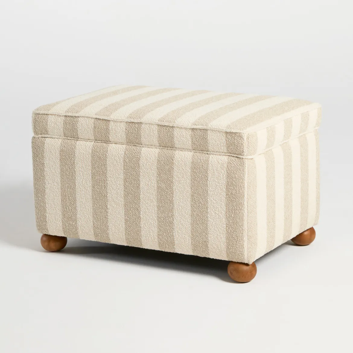 Adeline Stripe Storage Ottoman