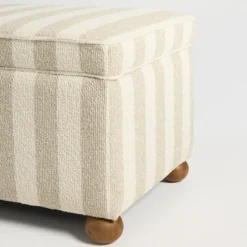 Adeline Stripe Storage Ottoman