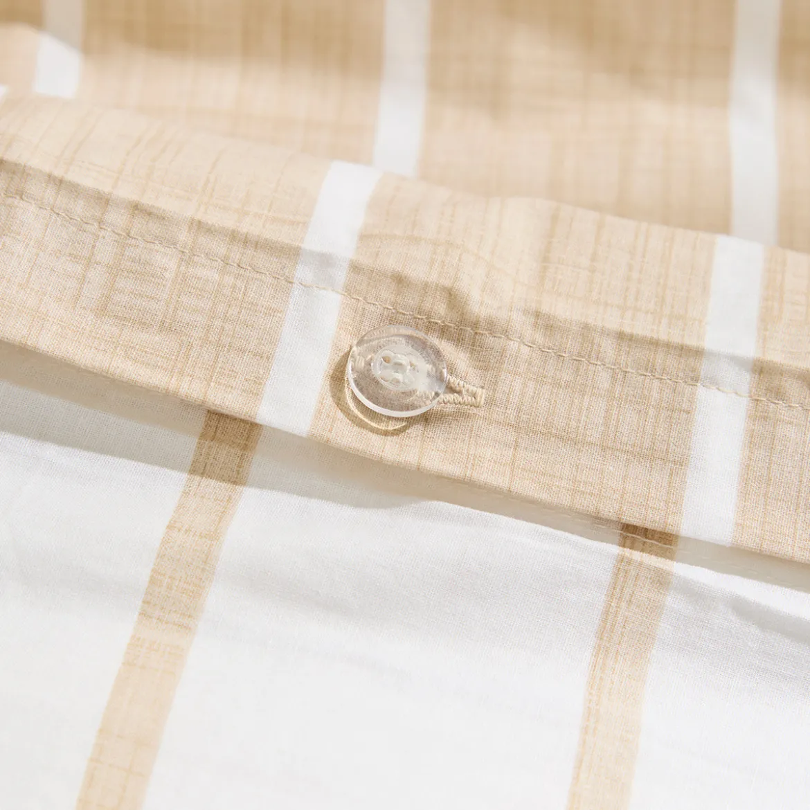 Adria Reversible Natural Stripe Quilt Cover Set