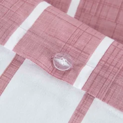 Adria Reversible Pink Stripe Quilt Cover Set