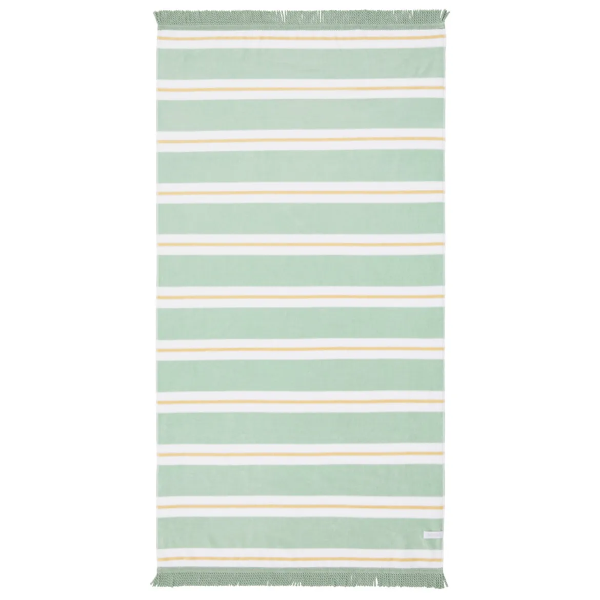Aegean Sage/Melon Stripe Large Beach Towel