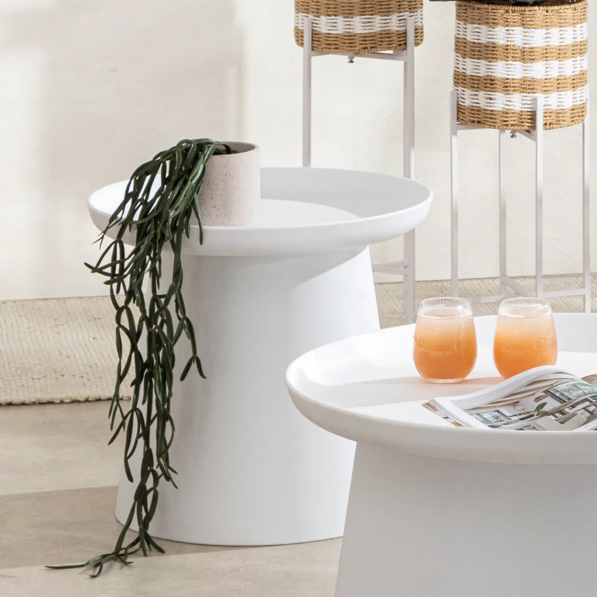 Airlie White Outdoor Side Table