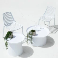 Airlie White Outdoor Side Table
