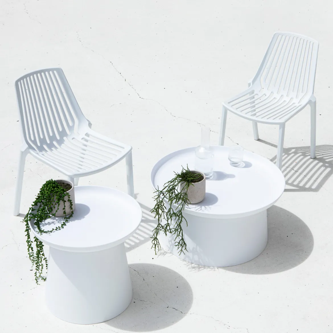 Airlie White Outdoor Side Table