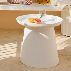 Airlie White Outdoor Side Table