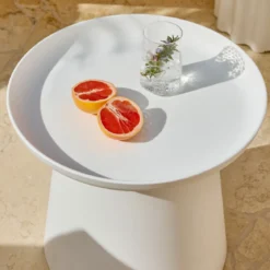 Airlie White Outdoor Side Table