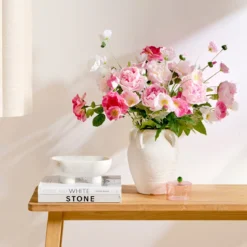 Annabelle Mixed Pink Artificial Flower Bouquet
