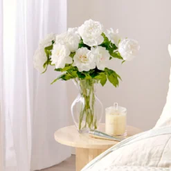 Annabelle White Artificial Flower Bouquet