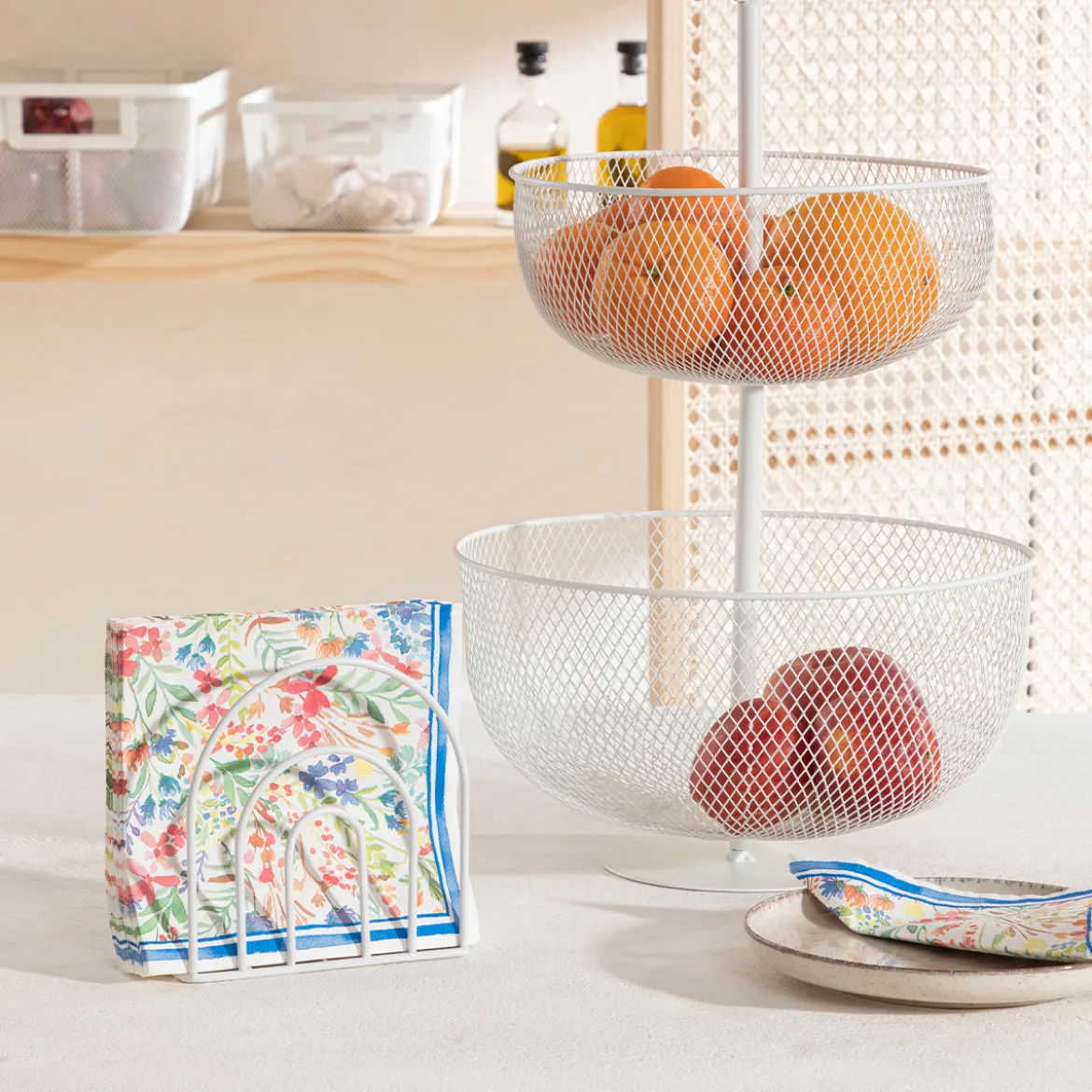 Arc White Napkin Holder