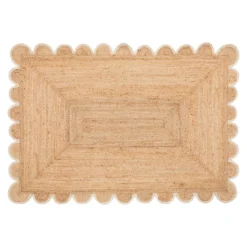 Aria Scalloped Jute Floor Rug