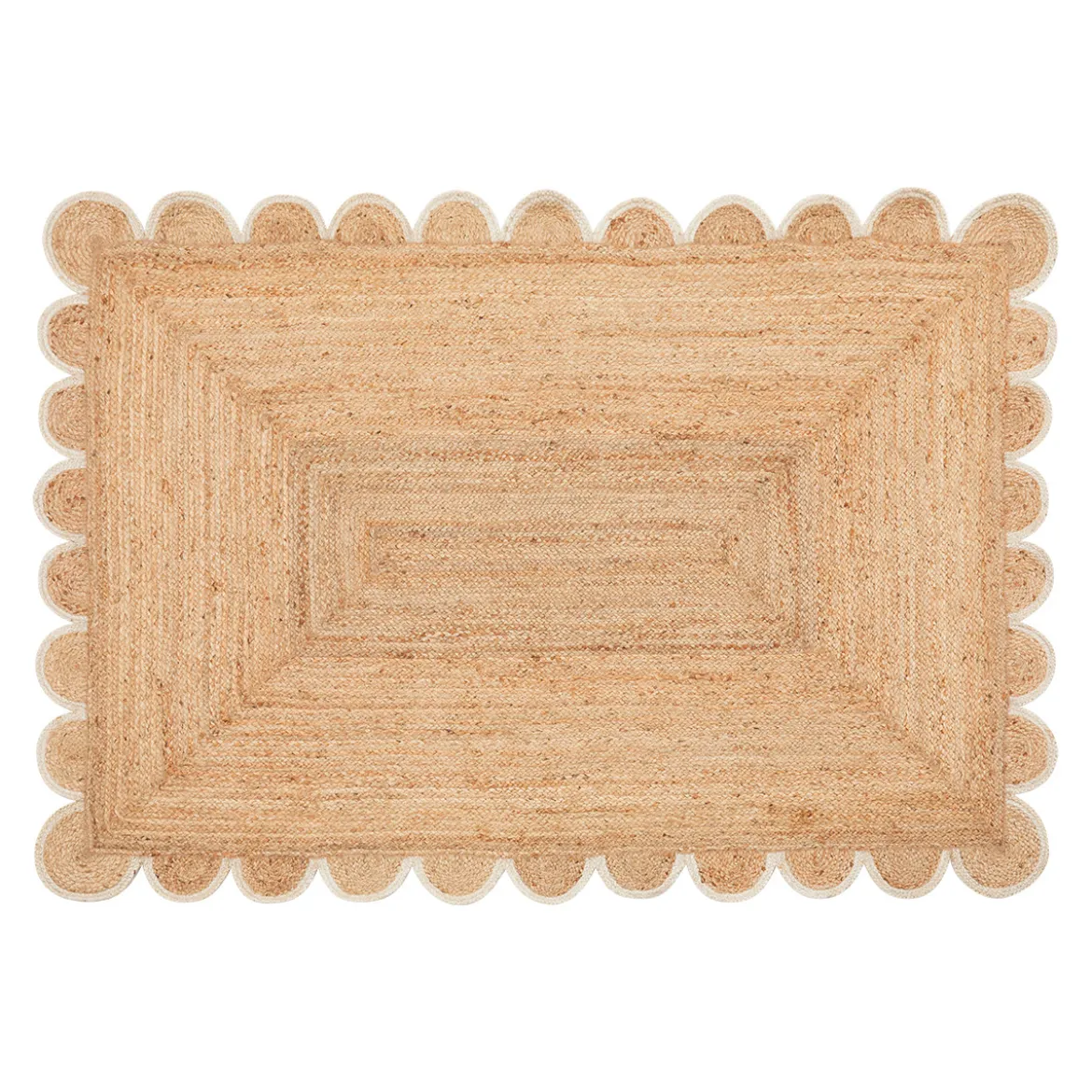 Aria Scalloped Jute Floor Rug