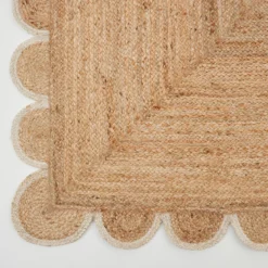 Aria Scalloped Jute Floor Rug