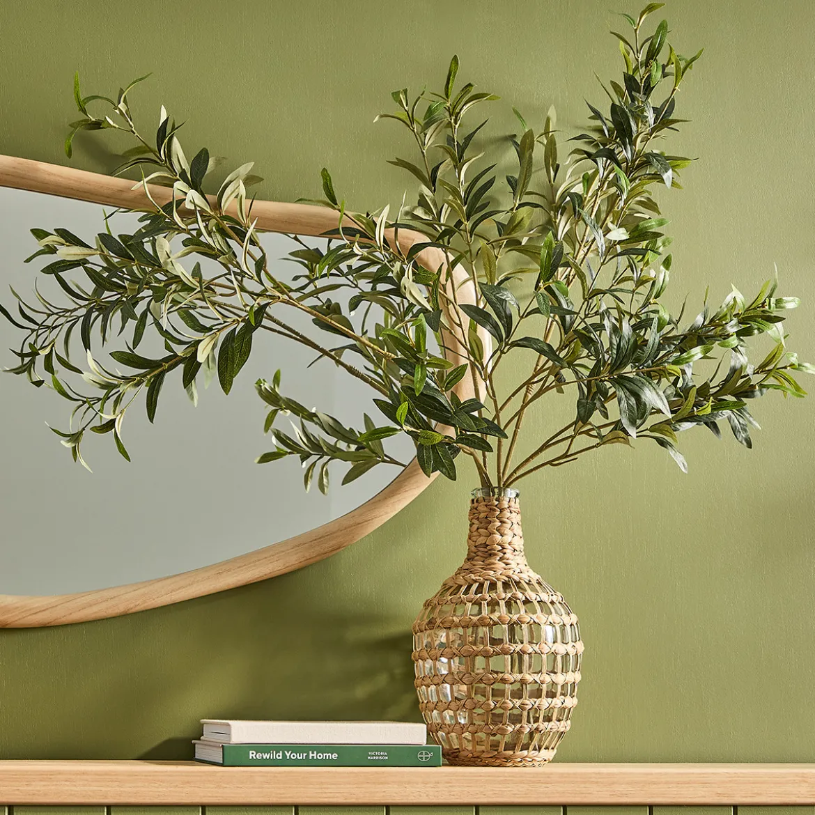 Artificial Fruitless Olive Branch Stem