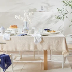 Ashra Fringed Cotton Table Cloth
