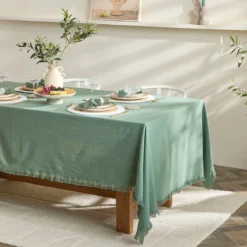 Ashra Fringed Cotton Table Cloth