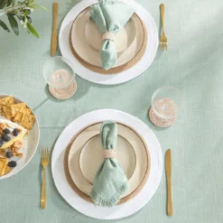 Ashra Jadeite Fringed Cotton Napkin