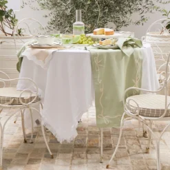 Aubrey Bow Embroidered Table Runner