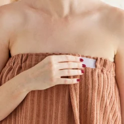 Auden Caramel Stripe Microfibre Towel Wrap Range