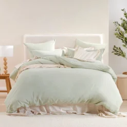 Australian Cotton Sage Green Quilt Cover Set