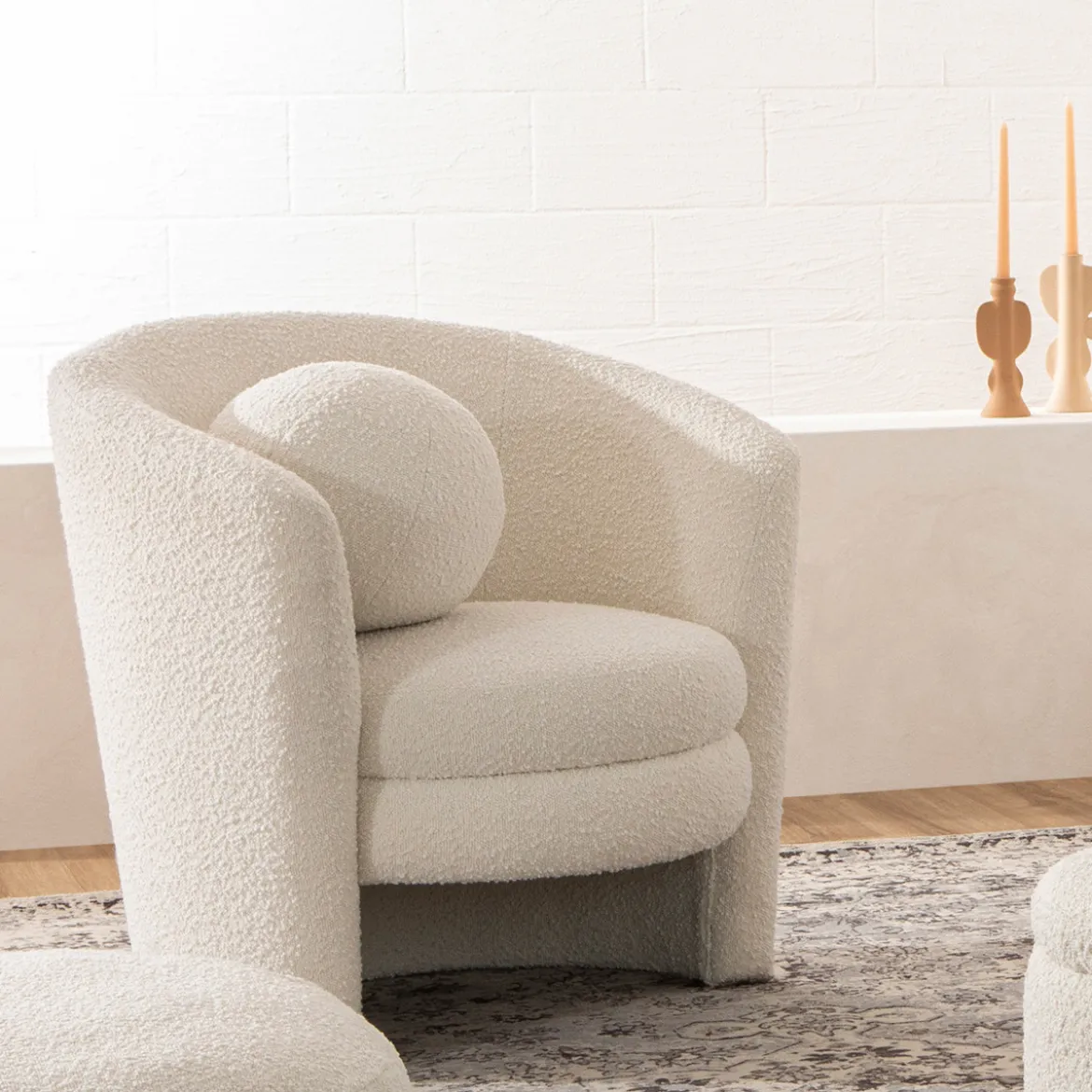 Ava Ball Boucle Cushion