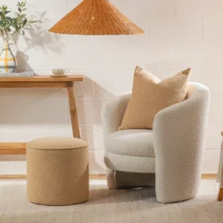 Ava Boucle Caramel Cushion