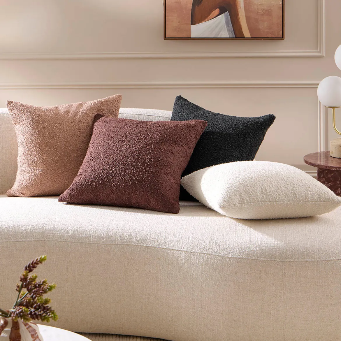 Ava Square Boucle Cushion