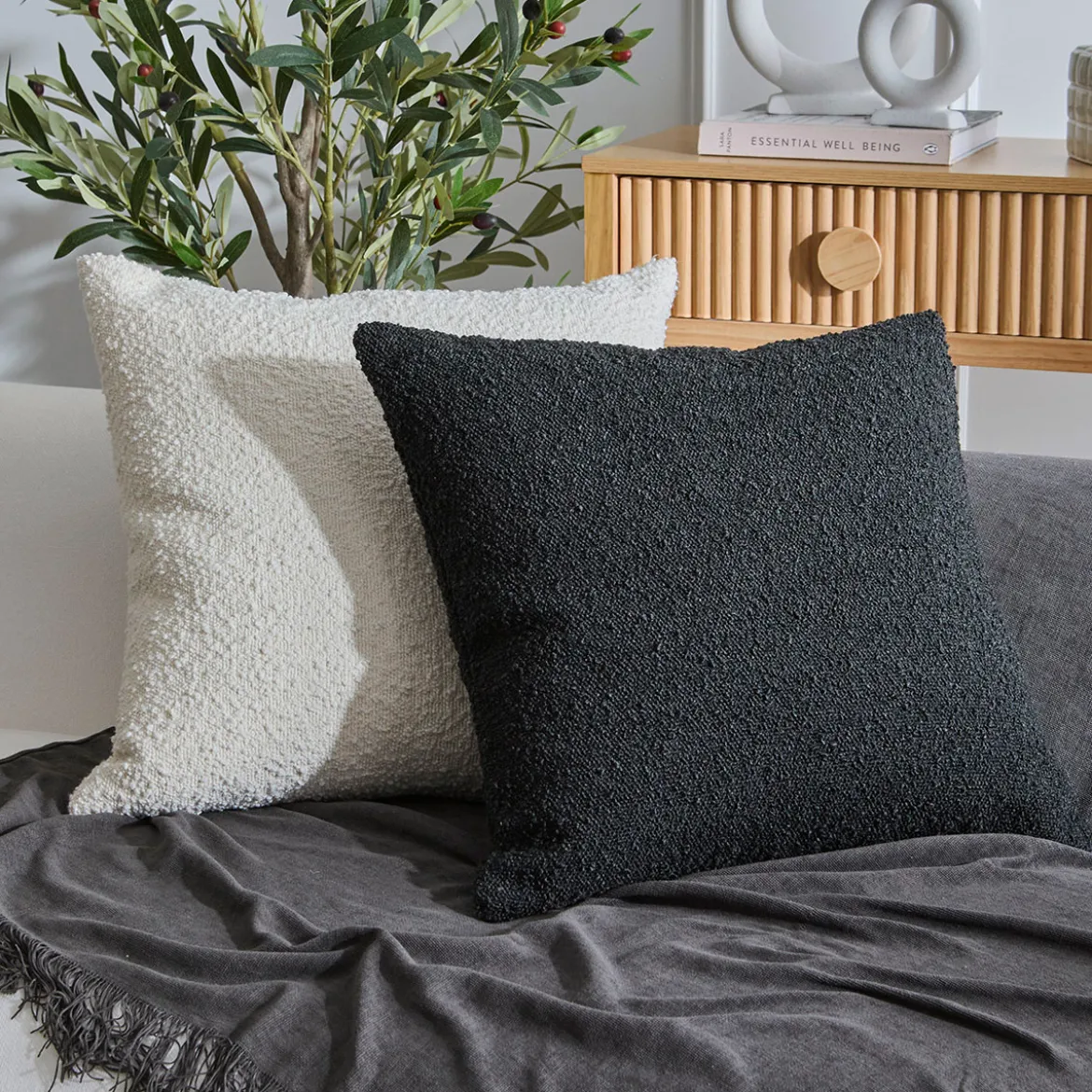 Ava Square Boucle Cushion