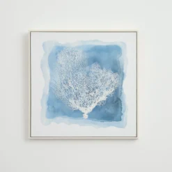 Azure Coral Textured Wall Art