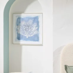 Azure Coral Textured Wall Art