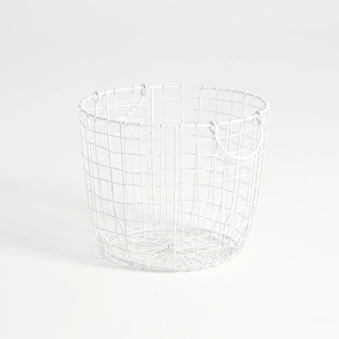 Bailey White Wire Basket