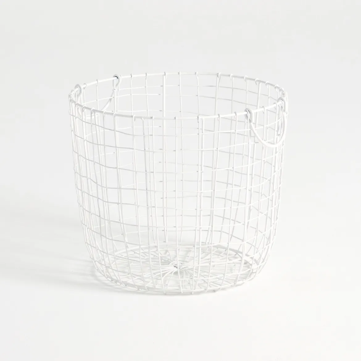 Bailey White Wire Basket