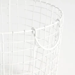 Bailey White Wire Basket