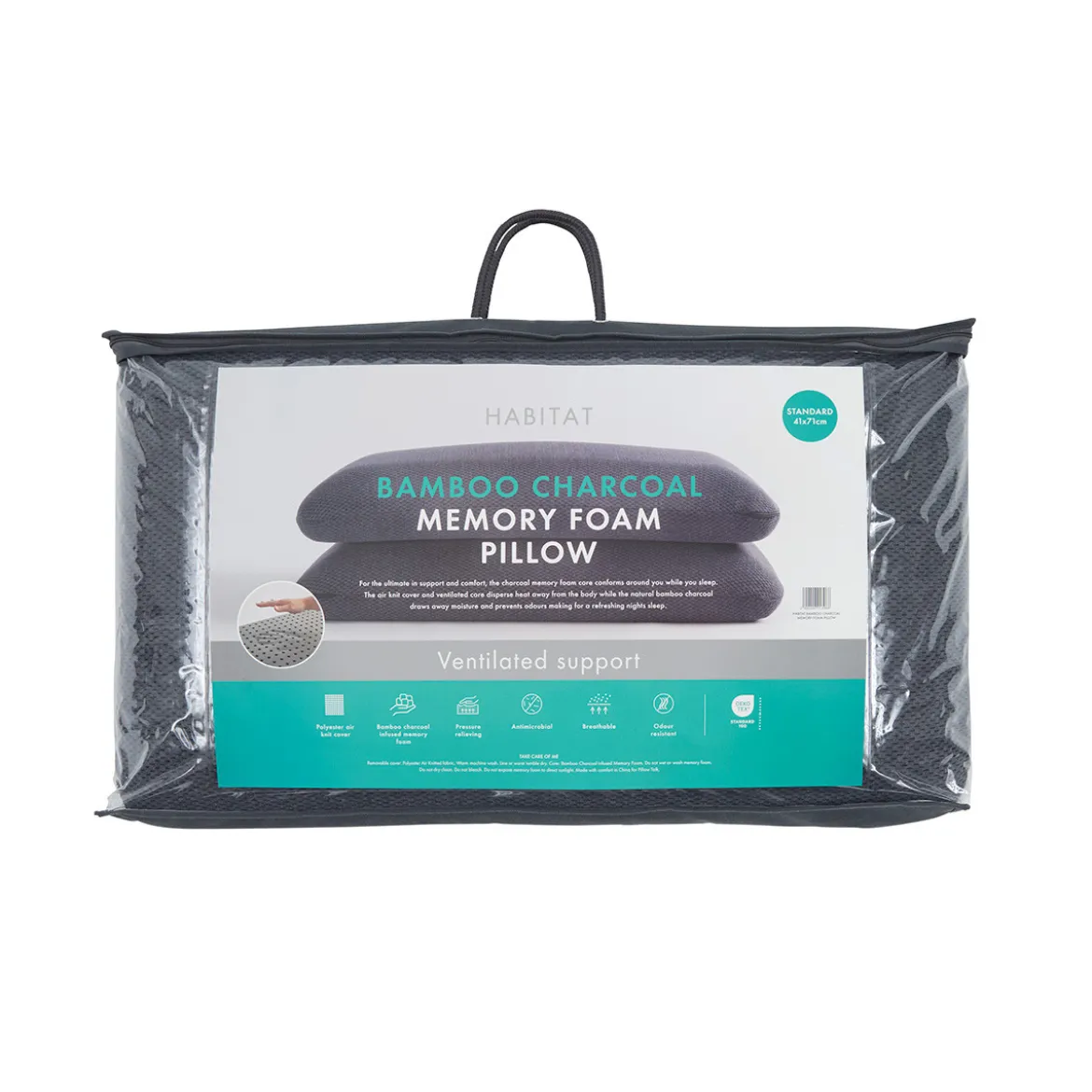 Bamboo Charcoal Memory Foam Pillow