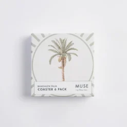 Bangalow Green Palm Cork Coaster Set of 6