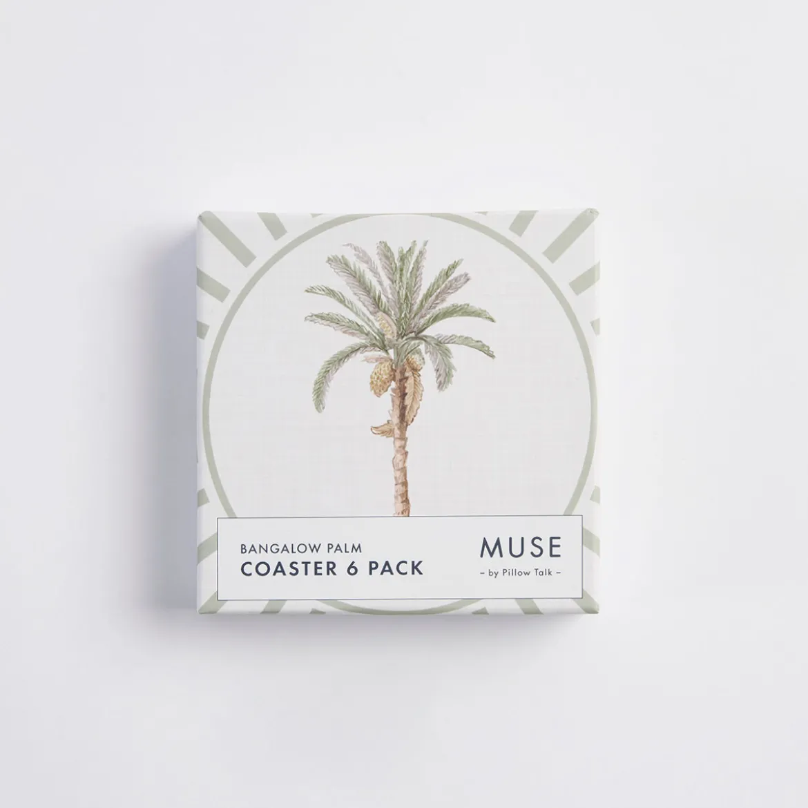 Bangalow Green Palm Cork Coaster Set of 6
