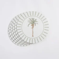 Bangalow Green Palm Cork Placemat Set of 6