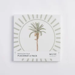 Bangalow Green Palm Cork Placemat Set of 6