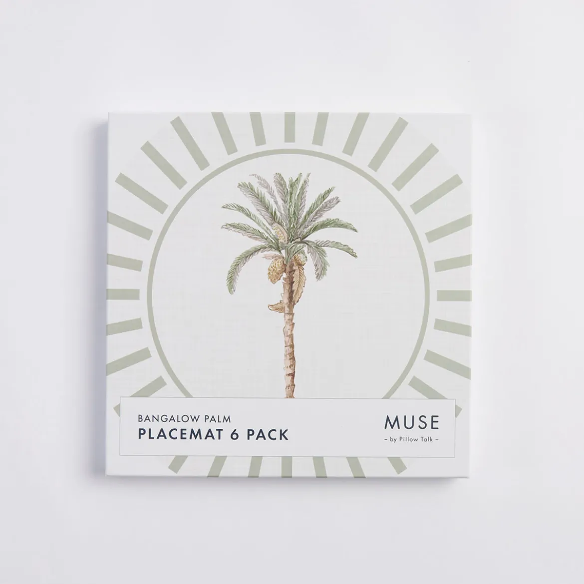 Bangalow Green Palm Cork Placemat Set of 6