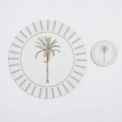 Bangalow Green Palm Cork Placemat Set of 6