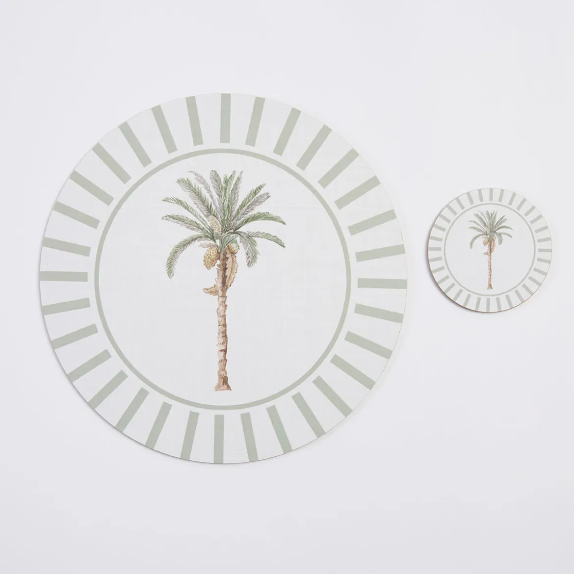 Bangalow Green Palm Cork Placemat Set of 6