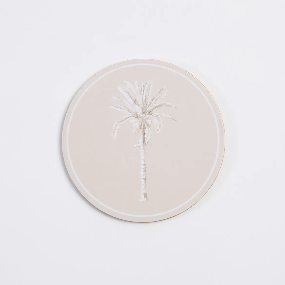 Bangalow Natural Palm Cork Coaster Set of 6