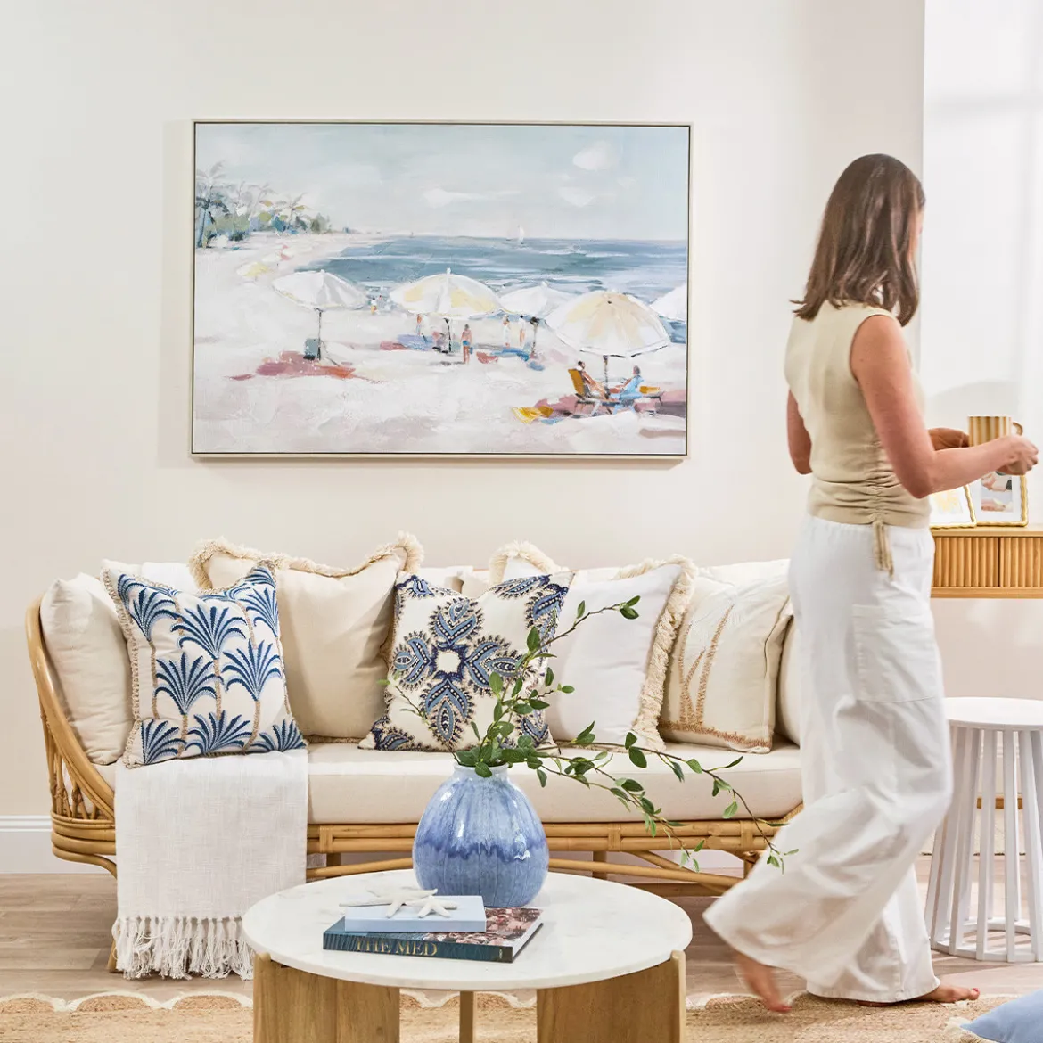Beach Lagoon Textured Wall Art