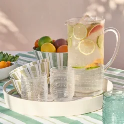 Beaded Clear Jug