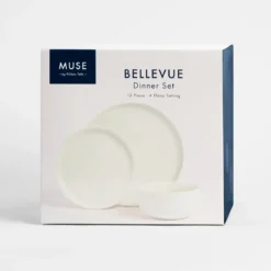 Bellevue Stoneware 12 Piece Dinner Set