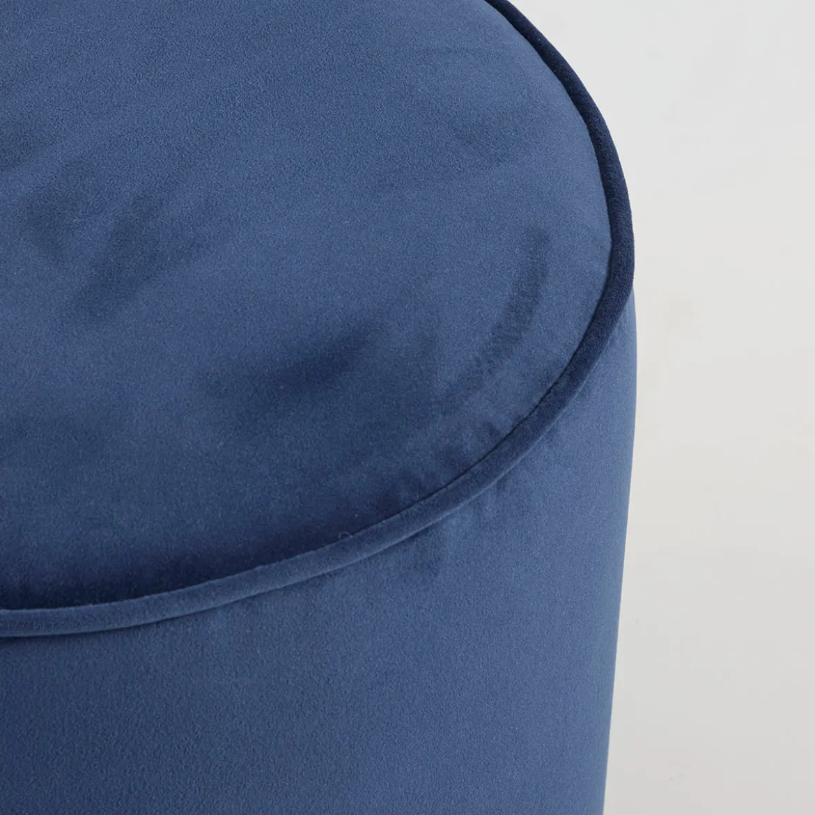 Bentley Navy Blue Velvet Ottoman