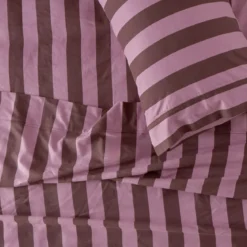 Berry Stripe Cotton Flannelette Sheet Set