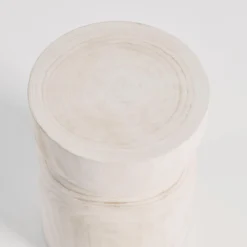 Bosa White Washed Stool