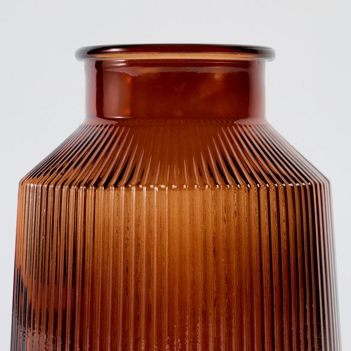 Boston Ribbed Glass Vase